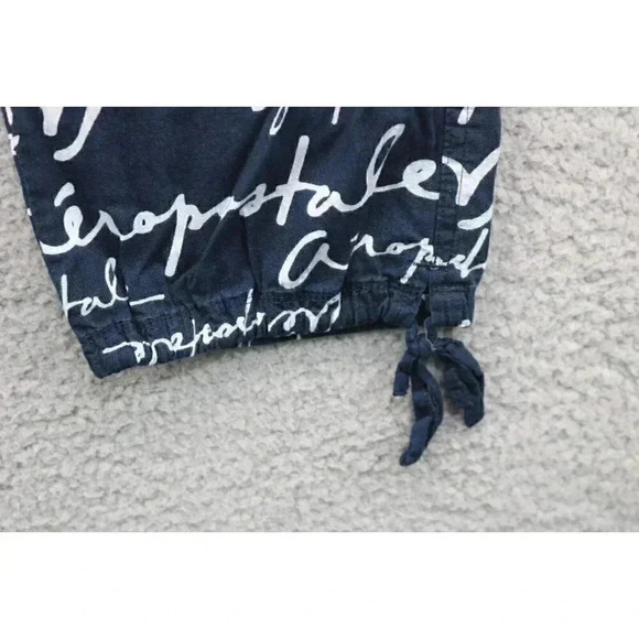 Women's Aeropostle Lounge/Pajama Pants-Size Large-Cropped-Blue & White - Picture 3 of 8